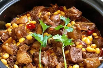 黄豆炖鸭子