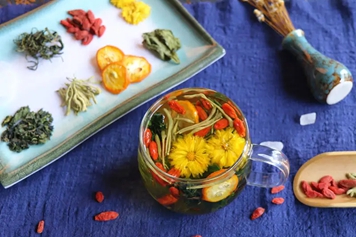 菊花蒲公英茶