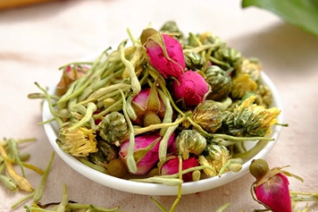 金银花菊花玫瑰花茶