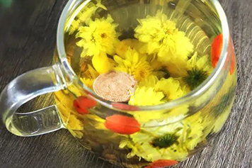 菊花枸杞决明子金银花甘草茶
