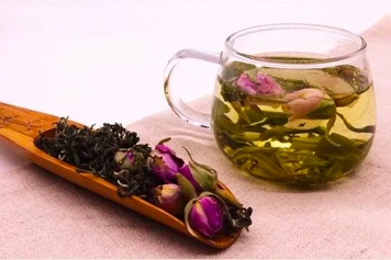 玫瑰花加绿茶