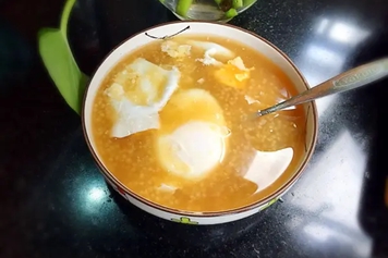 小米鸡蛋红糖粥