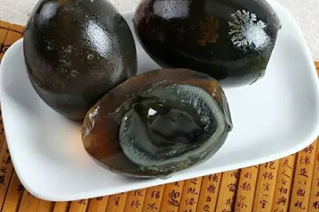 松花粉鸡蛋一起吃