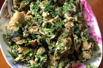 香菜炒鸭蛋