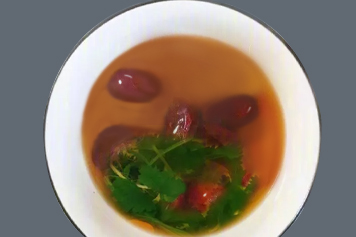 香菜红枣红糖水
