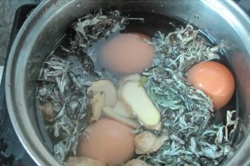 艾草生姜煮鸡蛋