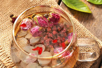 白芍五味子玫瑰花枸杞子泡茶