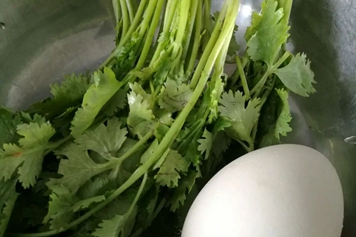 香菜鹅蛋
