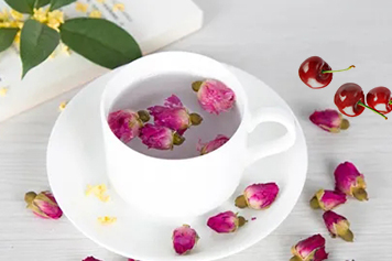 樱桃玫瑰花茶