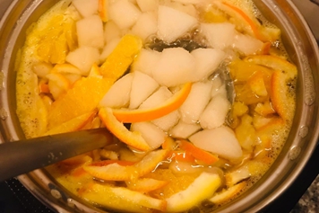 雪梨橙子炖冰糖
