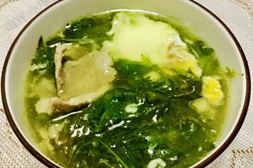艾草鸡蛋瘦肉汤