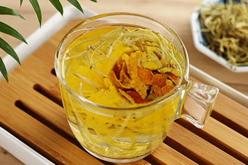 陈皮金银花菊花泡水喝