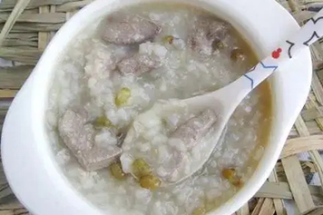 猪肝绿豆粥