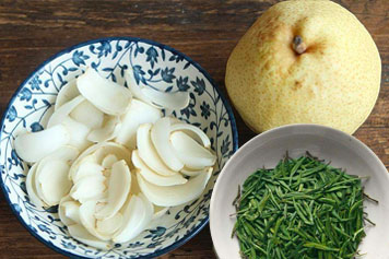 百合莲子绿茶同用