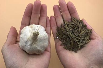 大蒜和茶叶一起