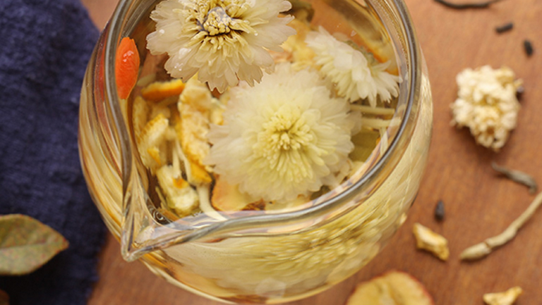 陈皮枸杞菊花茶