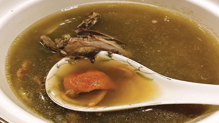 陈皮绿豆炖鸽子