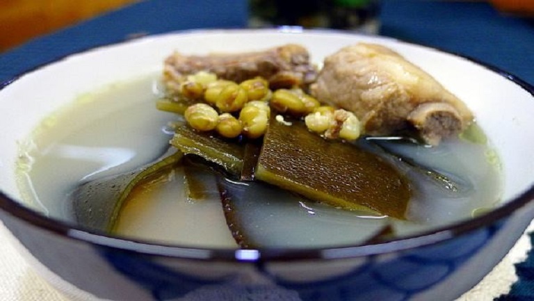 海带绿豆排骨汤